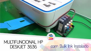 Multifuncional HP 3636 com Bulk Ink Instalado Demonstração  SULINK [upl. by Raddie]