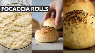 Overnight Focaccia Rolls  Perfect for burgers and sandwiches [upl. by Idalla]