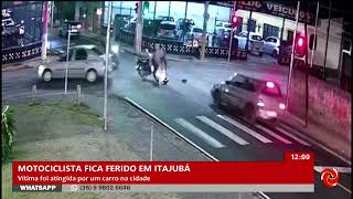 Batida entre moto e carro em Itajubá [upl. by Yentruok]