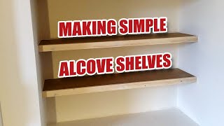 How I Make Simple Floating Alcove Shelves no nailgun [upl. by Columbus678]