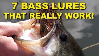 7 Best Bass Lures That Work Year Round  Bass Fishing [upl. by Ahseiuqal85]