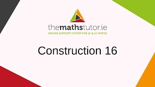 Construction 16 Circumcentre and Circumcircle Of A Triangle  Leaving Cert amp Junior Cert Maths [upl. by Oidgime]