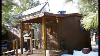 Daves Tiny Home Yurt Tour  Arched Cabins LLC [upl. by Baugh]