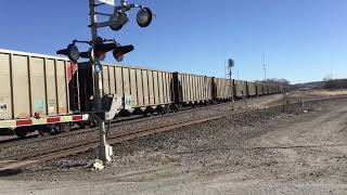 BNSF SD70ACe 8554 Leads a 1x1 empty coal [upl. by Aggappe]