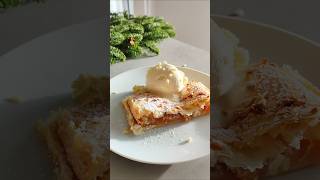 Himmlischer Bratapfelstrudel mit Vanilleeis ❤️ apple recipe food backen [upl. by Schilt]