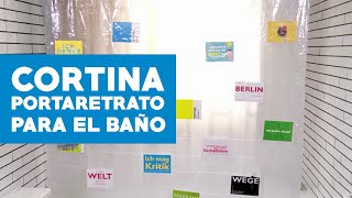 ¿Cómo hacer una cortina con portaretratos para el baño [upl. by Platon]