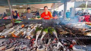 Street Food in Malaysia 🇲🇾 EXTREME FISH BBQ  Curry Noodles in Penang Mainland [upl. by Aihsakal]