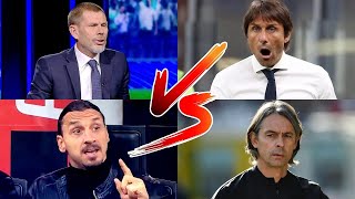 MIGLIORI LITI NEL MONDO DEL CALCIO ITALIANO tra BOBAN CONTE IBRAHIMOVIC FILIPPO INZAGHI E ALTRI [upl. by Iramat]