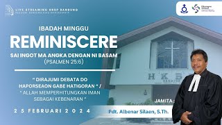 🔴LIVE IBADAH MINGGU REMINISCERE  HKBP BANDUNG [upl. by Alegnasor]