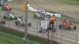 HIGHLIGHTS  Badger Midget AMain  Angell Park Speedway  72824 [upl. by Gney]