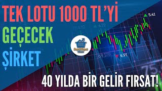 40 YILDA BİR GELİR FIRSAT TEK LOTU 1000 TLYİ GEÇECEK HİSSE ANALİZİ [upl. by Adnert]