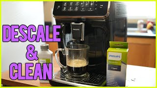 How to Descale amp Clean the Philips Automatic Espresso machine [upl. by Dymphia551]