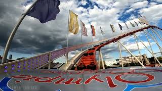 OLYMPIA LOOPING  WORLDS LARGEST TRAVELING COASTER  POV [upl. by Barbabra217]