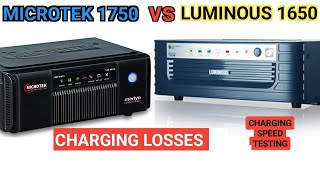 luminous inverter vs microtek inverter  luminous 1650 vs microtek 1750 charging test [upl. by Matilde138]