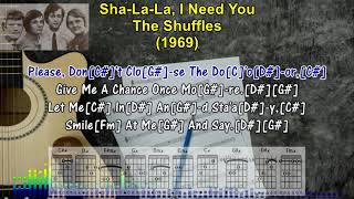 SHALALA I NEED YOU  The Shuffles 1969 Karaoke SingALong Lyrics amp Guitar Chords oldschool [upl. by Ocirnor]