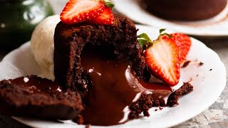 Chocolate Lava Cake  Molten Chocolate Cakes [upl. by Akeret]