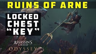 Ruins of Arne  Locked Chest Key amp Loot Treasure Location  ASSASSINS CREED ODYSSEY [upl. by Paehpos742]