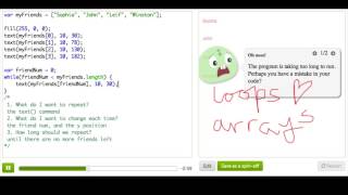 Looping through Arrays  Computer Programming  Khan Academy [upl. by Lamek]