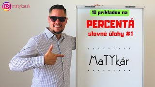 10 PRÍKLADOV NA  PERCENTÁ  slovné úlohy 1 [upl. by Isherwood]