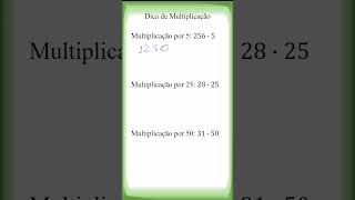 Multiplicação Fácil Dicas Práticas para 5 25 e 50 Dica para arrasar no ENEM e Concursos enem [upl. by Nisse817]