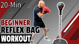 20 Min Beginner Reflex Bag Workout  Outshock Punching Ball  Boxing Ready [upl. by Abijah]