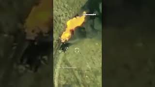 Ukrainian attack interrupts transport of Russian D30 howitzer warinukraine russia drone [upl. by Joela666]