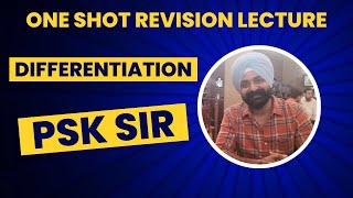 Differentiation  ONE SHOT LECTURE [upl. by Brass]