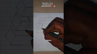 How to draw impossible 3D fioating logs optical illusion shorts 3D drawing pencilart illusion [upl. by Leinahtam]