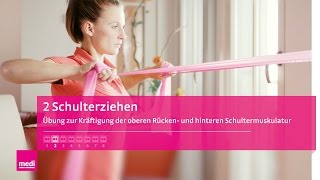 Schulterziehen  Schultermuskulatur trainieren – Übungen gegen Rückenschmerzen [upl. by Nazar173]