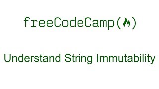 Understand String Immutability  Free Code Camp [upl. by Ainegul]