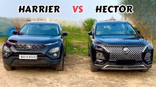 MG Hector vs Tata Harrier Comprehensive SUV Comparison  Value Features and Ownership Costs [upl. by Grondin178]