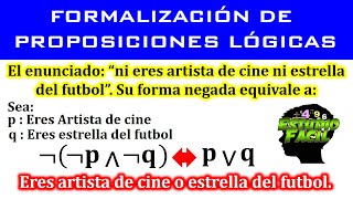 Formalización de proposiciones lógicas ejercicios resueltos [upl. by Ynhoj]