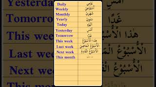 Arabic sentences  time in arabic  arabic phrases [upl. by Einrae691]