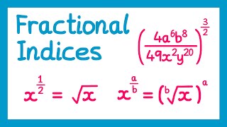 Fractional Indices  GCSE Higher Maths [upl. by Gunn256]