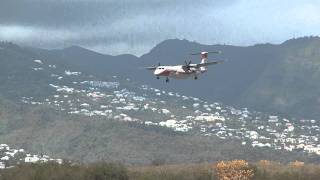 Atterrissage Dash 8FZBMCMilan 73 Sécurité Civile à GillotFMEERUN [upl. by Leona418]