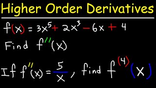 Higher Order Derivatives [upl. by Etnovad437]