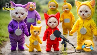 KUCING NYANYI TINKY WINKY DIPSY LALA YANTO DJ KUCING WARNA WARNI GEMOY KittyDav [upl. by Auhoj]