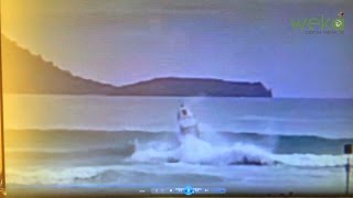 This Boat Almost Flips When Wave Catches It Out Crossing Bar In New Zealand [upl. by Eletnahs]