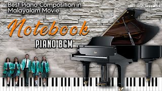 Notebook Piano BGM Tutorial  Malayalam Movie Notebook Piano BGM  Free Piano Score Sheet [upl. by Coffeng495]