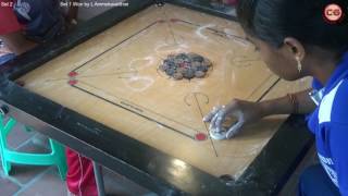 SF L Ammshavarthini Vs Abhinaya Set 2 59th District Carrom Championship Madurai 16 April 2017 [upl. by Chud30]