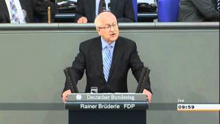 Bundestag Rainer Brüderle zu Jürgen Trittins Teilnahme an der BilderbergKonferenz 14062012 [upl. by Harhay]