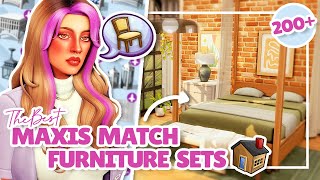 Maxis Match CC Furniture Sets You NEED 200 Items 🪑  Links  The Sims 4 CC Showcase [upl. by Nnovahs]