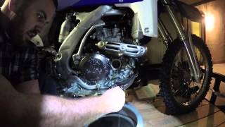 2015 Yamaha WR450F Oil Change [upl. by Adarbil]