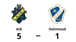 Aik  Halmstad BK 51  Allsvenskan Höjdpunkter [upl. by Esya459]