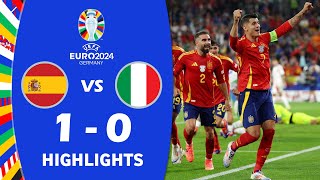 Spagna  Italia 10 Highlights  UEFA Euro 2024 [upl. by Nauj]