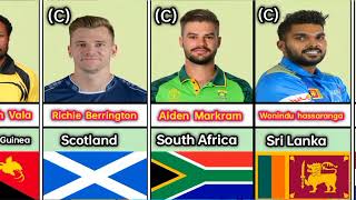 All 20 TeamsFinal Captains List  T20 WC 2024All captains Name ICC t20 world cup 2024 [upl. by Edlitam495]