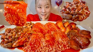 ASMR 辛いえのき、色々キノコを食べる Spicy Enoki Mushroom【日本語字幕】【咀嚼音 Mukbang Eating Sounds】 [upl. by Pepe]