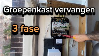 3 fase groepenkast  krachtgroep voor oa laadpaal • warmtepomp • kookplaat  elektricien Amsterdam [upl. by Nosnev]