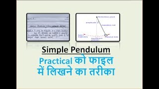 Simple Pendulum Experiment written method in practical file [upl. by Mmada193]