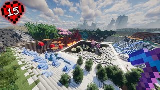 I Built EVERY BIOME In My Base In Hardcore Minecraft [upl. by Nedyrb]